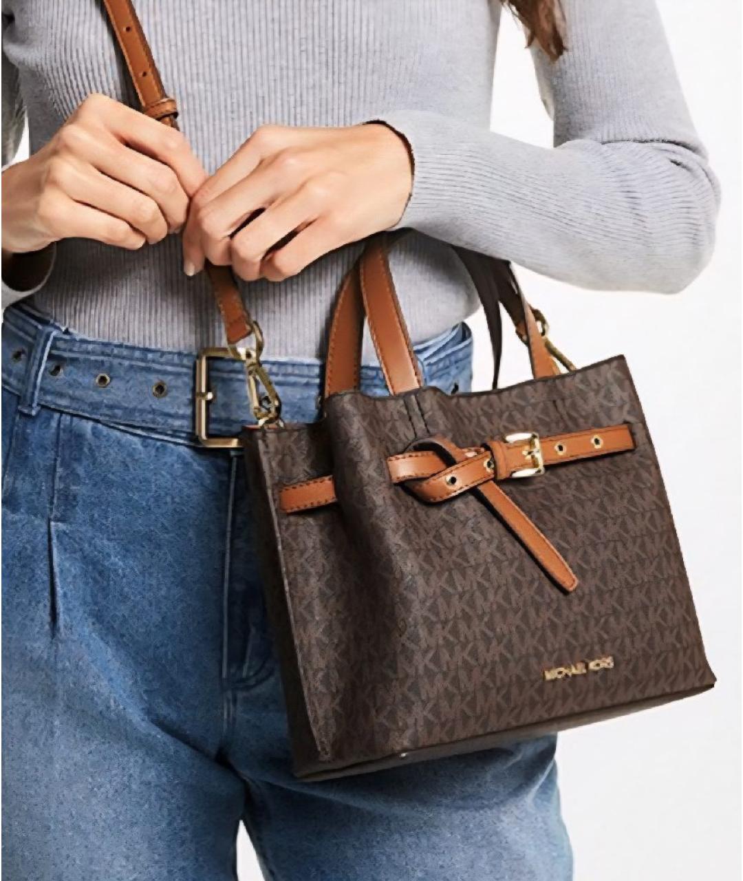 MICHAEL KORS Коричневая сумка тоут, фото 3