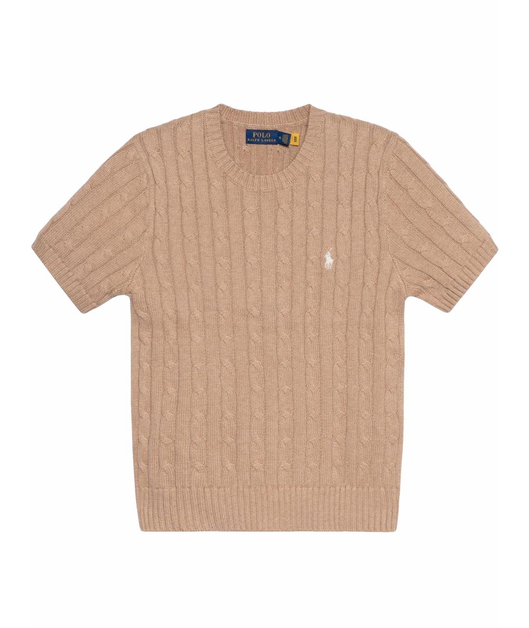 POLO RALPH LAUREN Бежевый хлопковый джемпер / свитер, фото 1