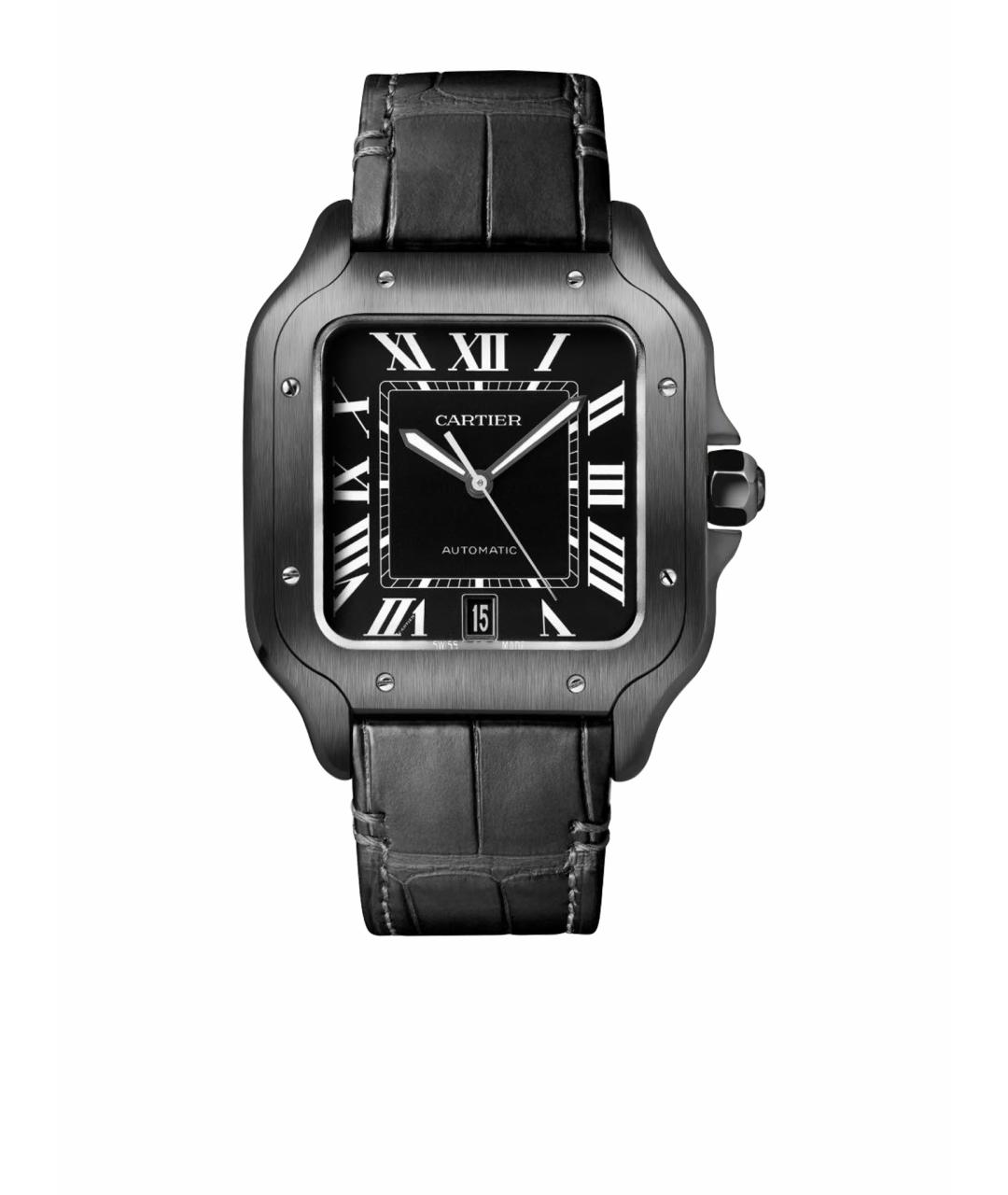 CARTIER Черные часы, фото 1