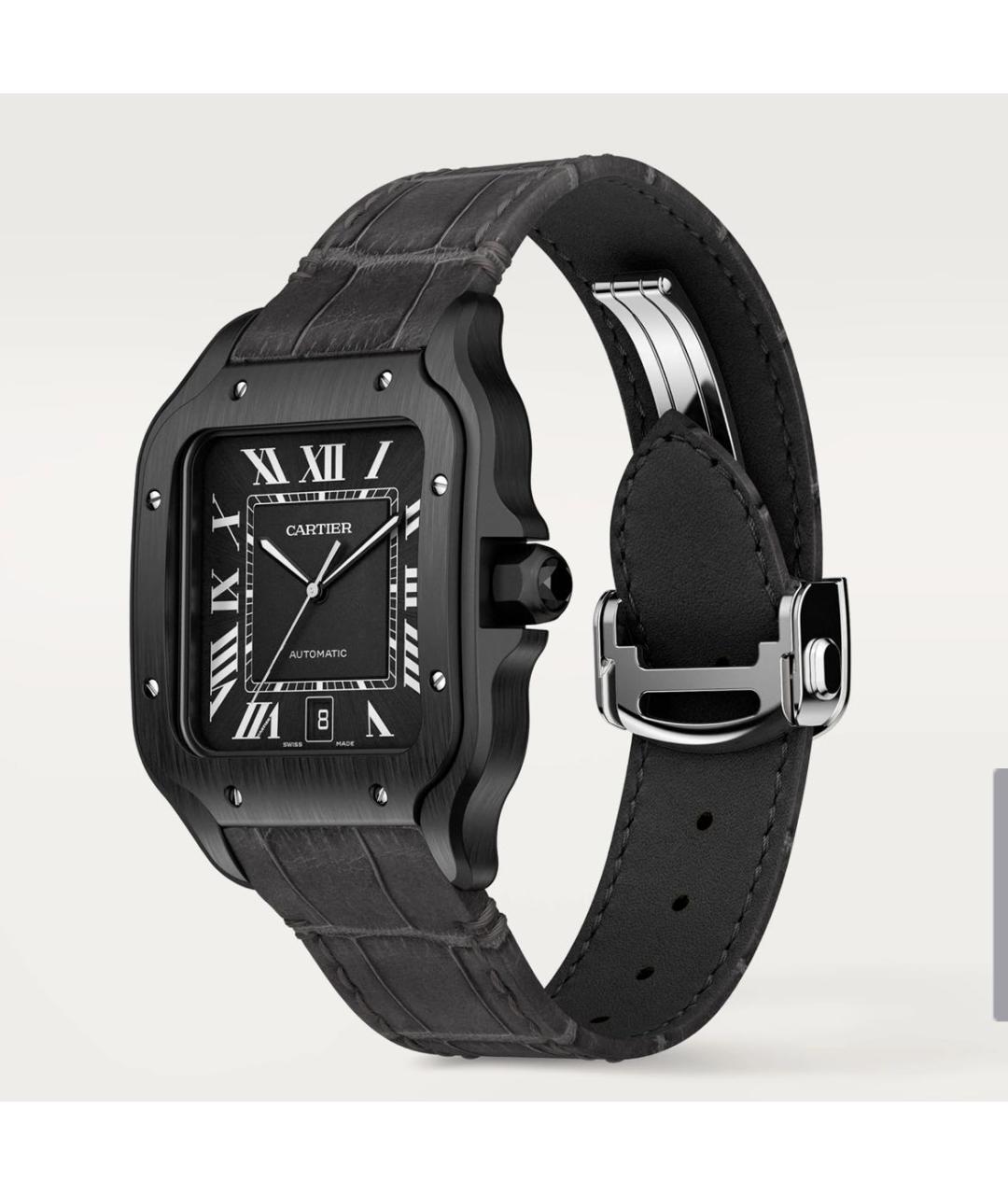 CARTIER Черные часы, фото 3
