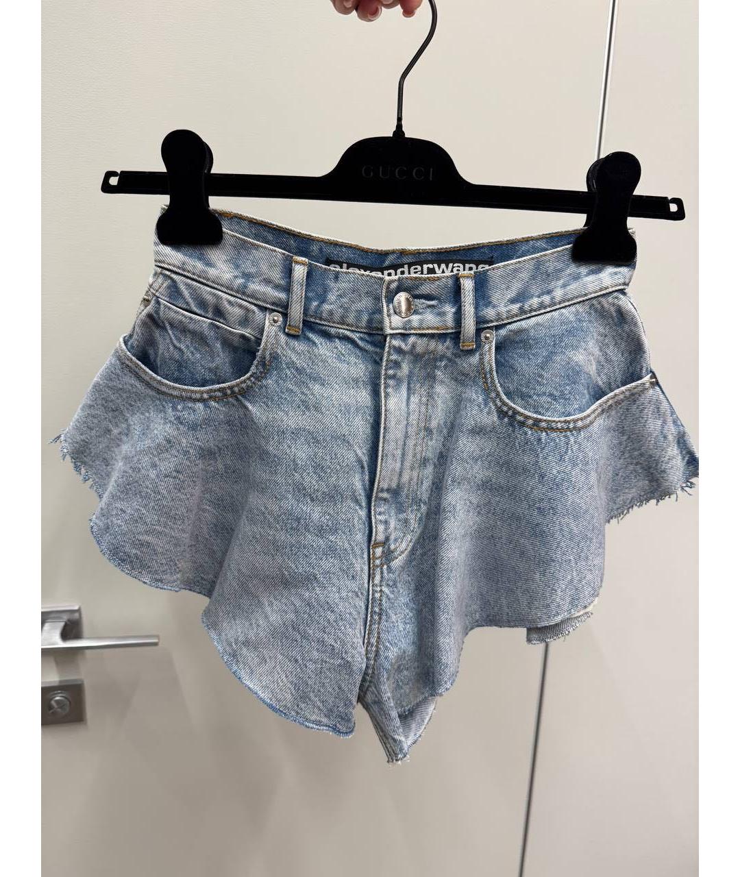 ALEXANDER WANG Голубые деним шорты, фото 9