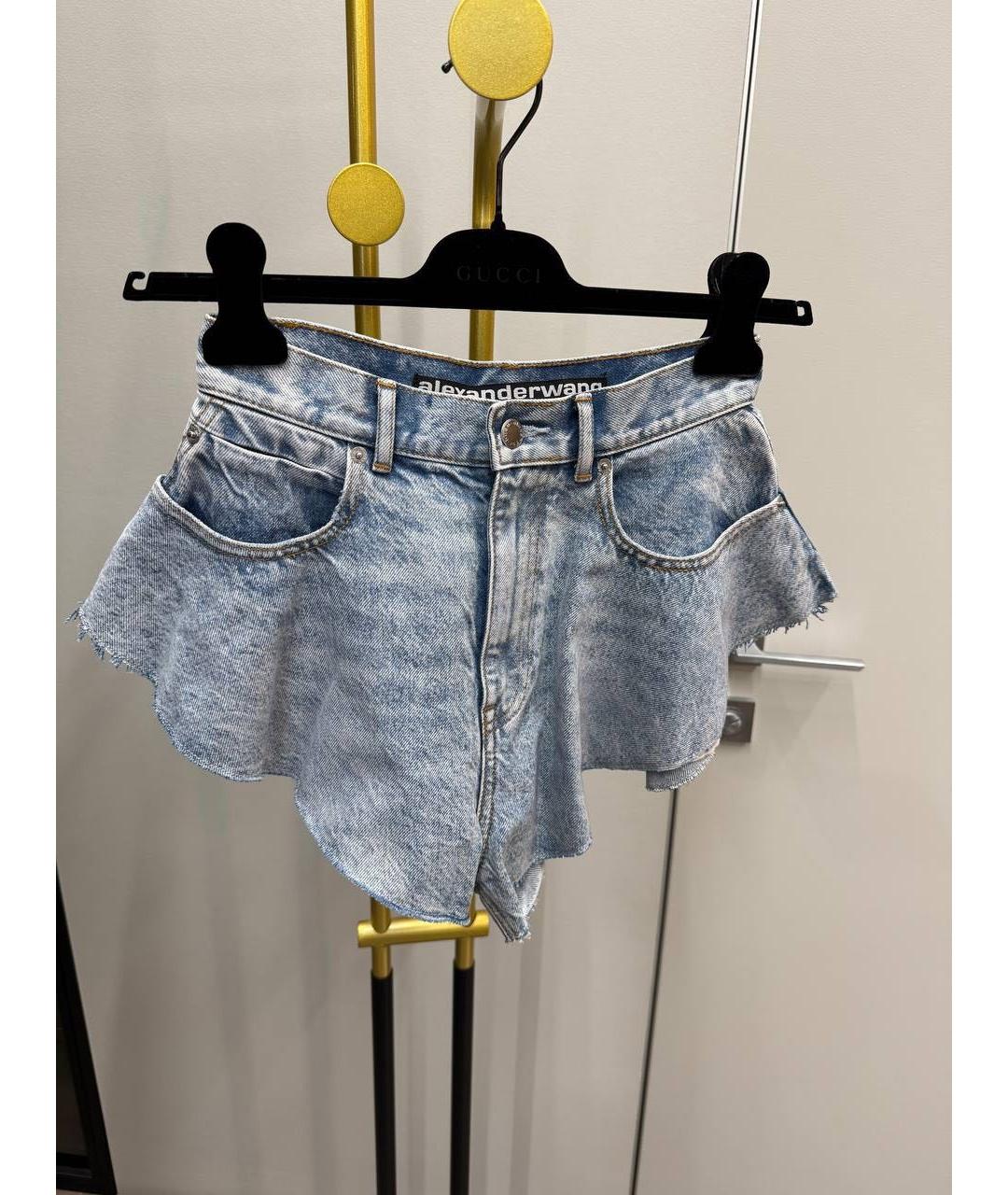 ALEXANDER WANG Голубые деним шорты, фото 3