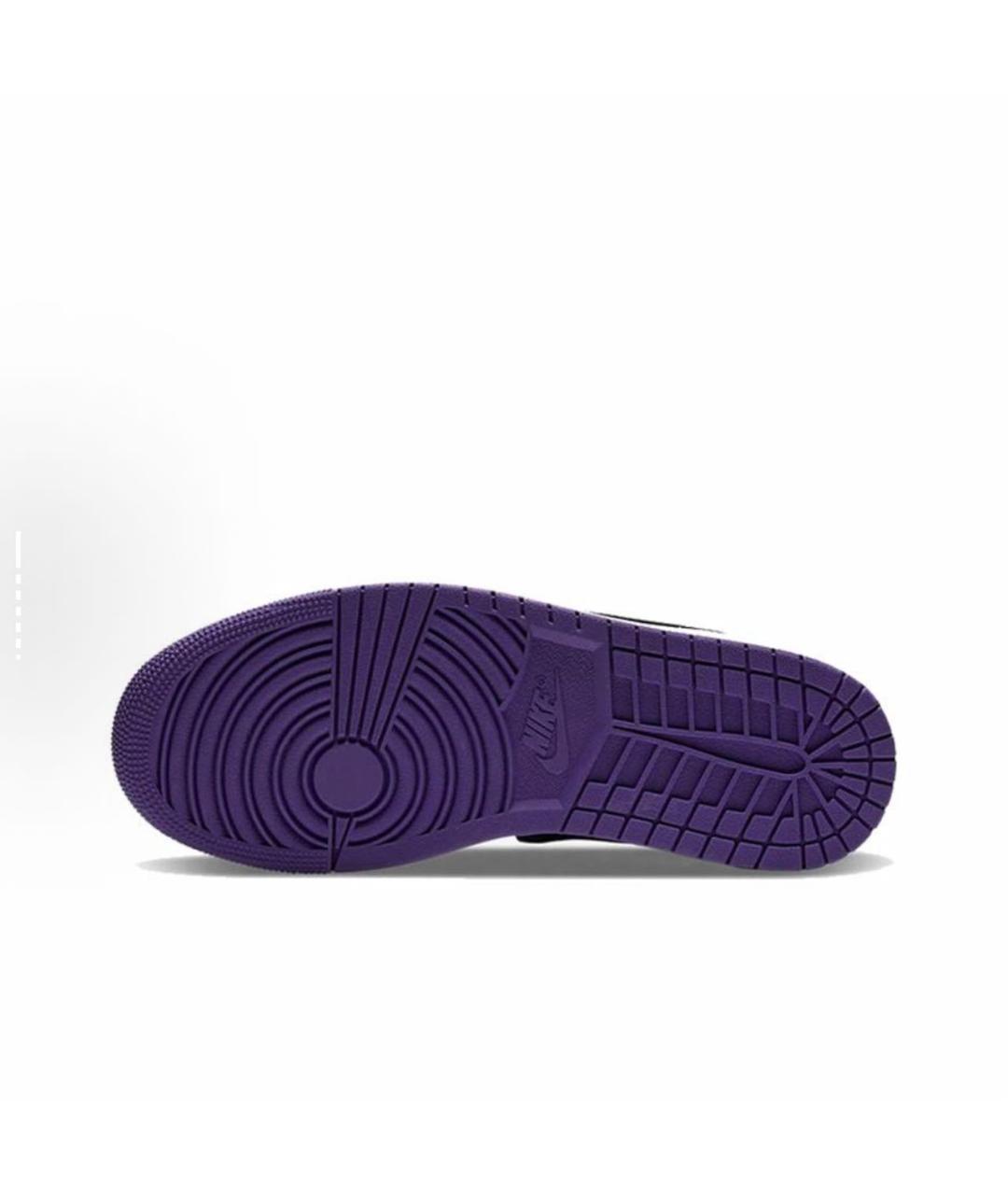 NIKE Фиолетовые кожаные высокие кроссовки / кеды, фото 6