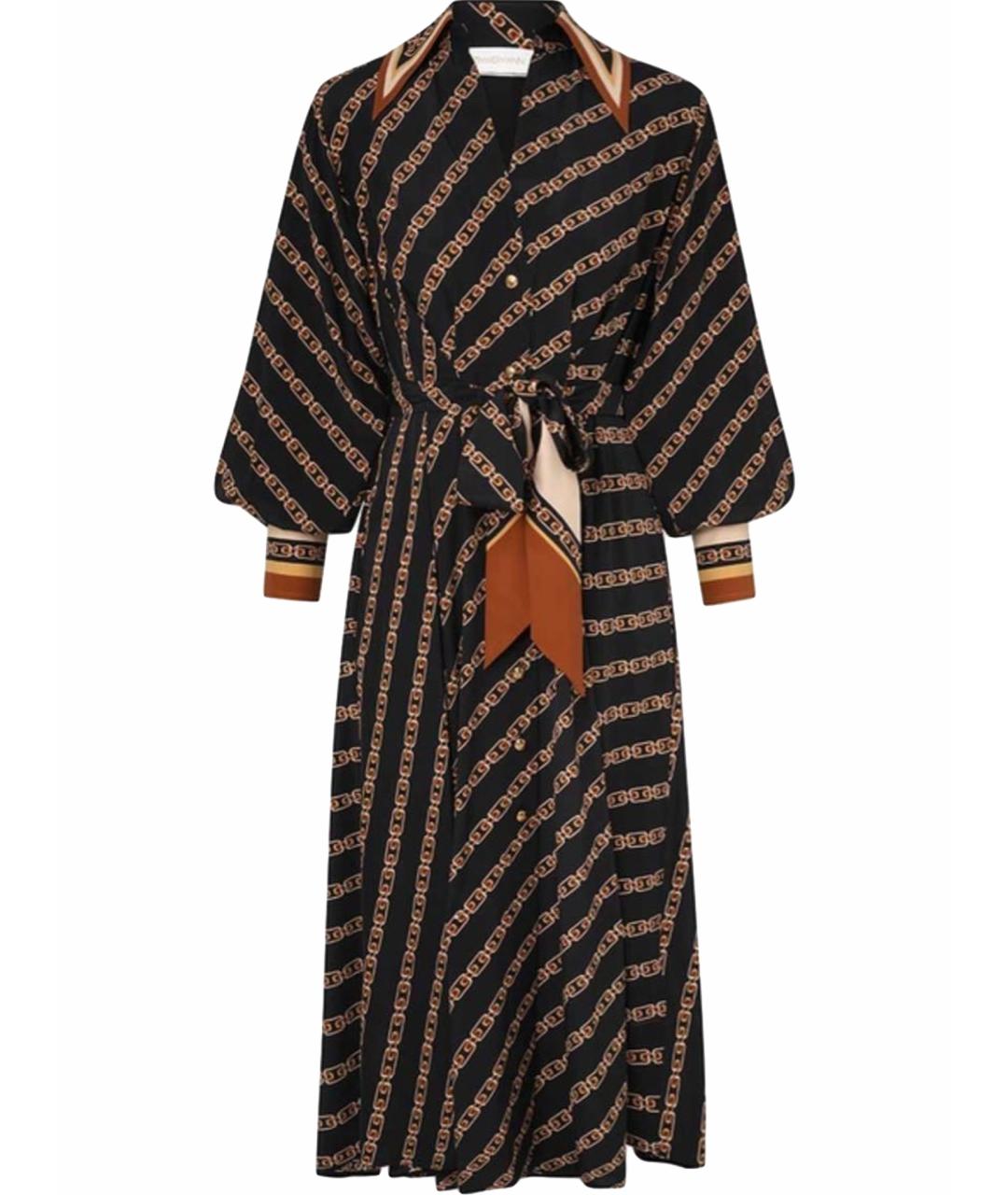 ZIMMERMANN Черное вискозное повседневное платье, фото 1