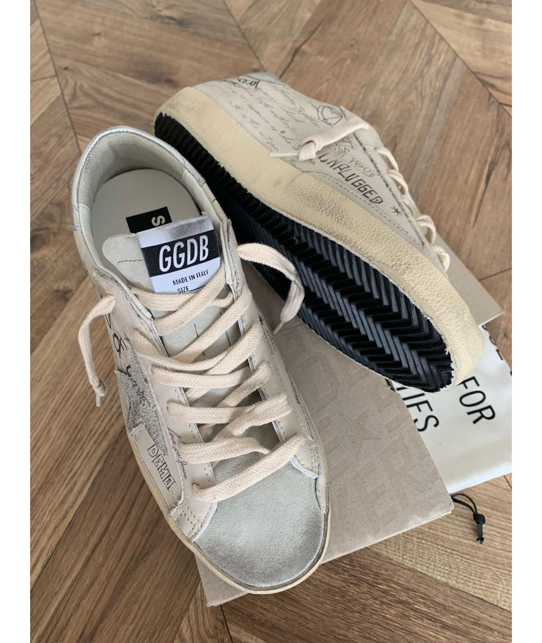 GOLDEN GOOSE DELUXE BRAND Белые кожаные кеды, фото 5