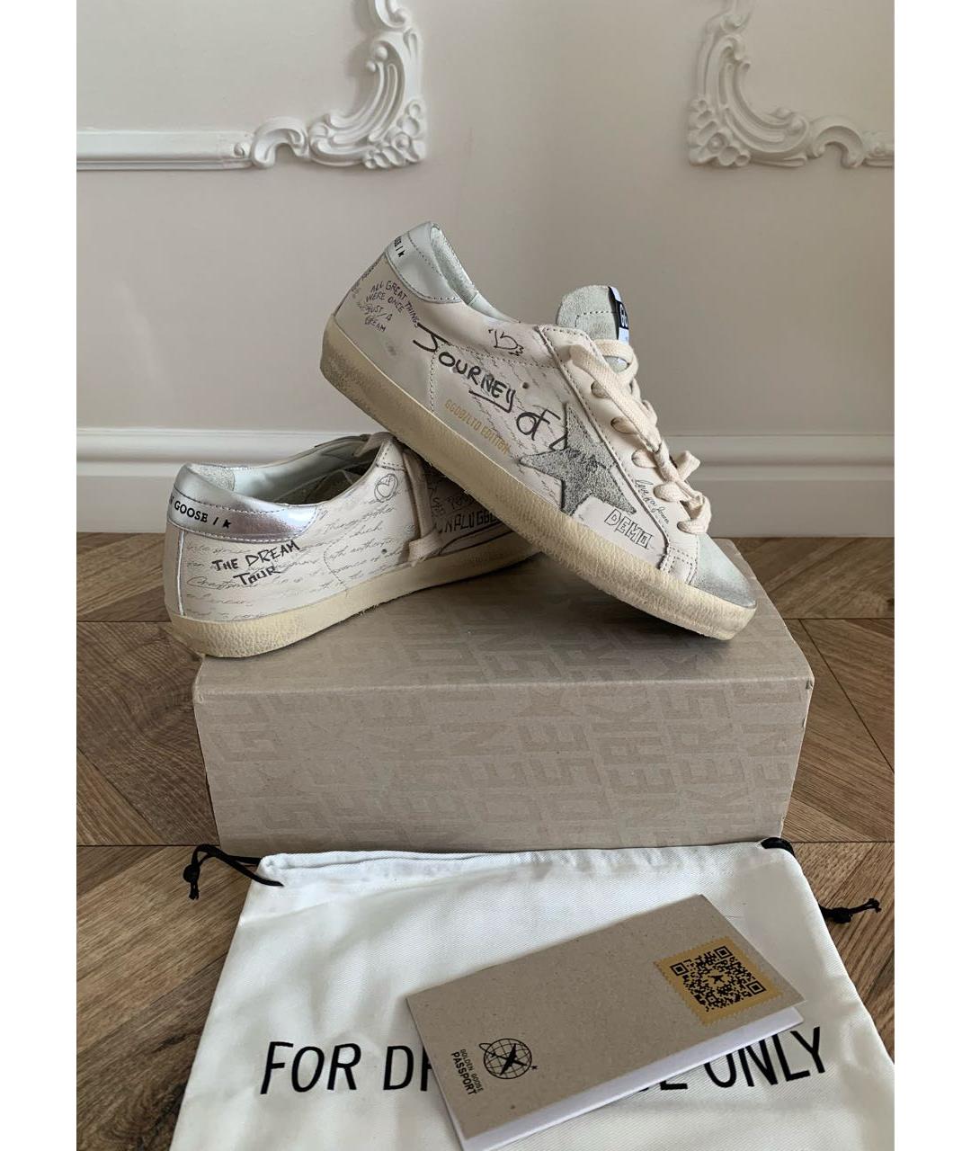 GOLDEN GOOSE DELUXE BRAND Белые кожаные кеды, фото 3
