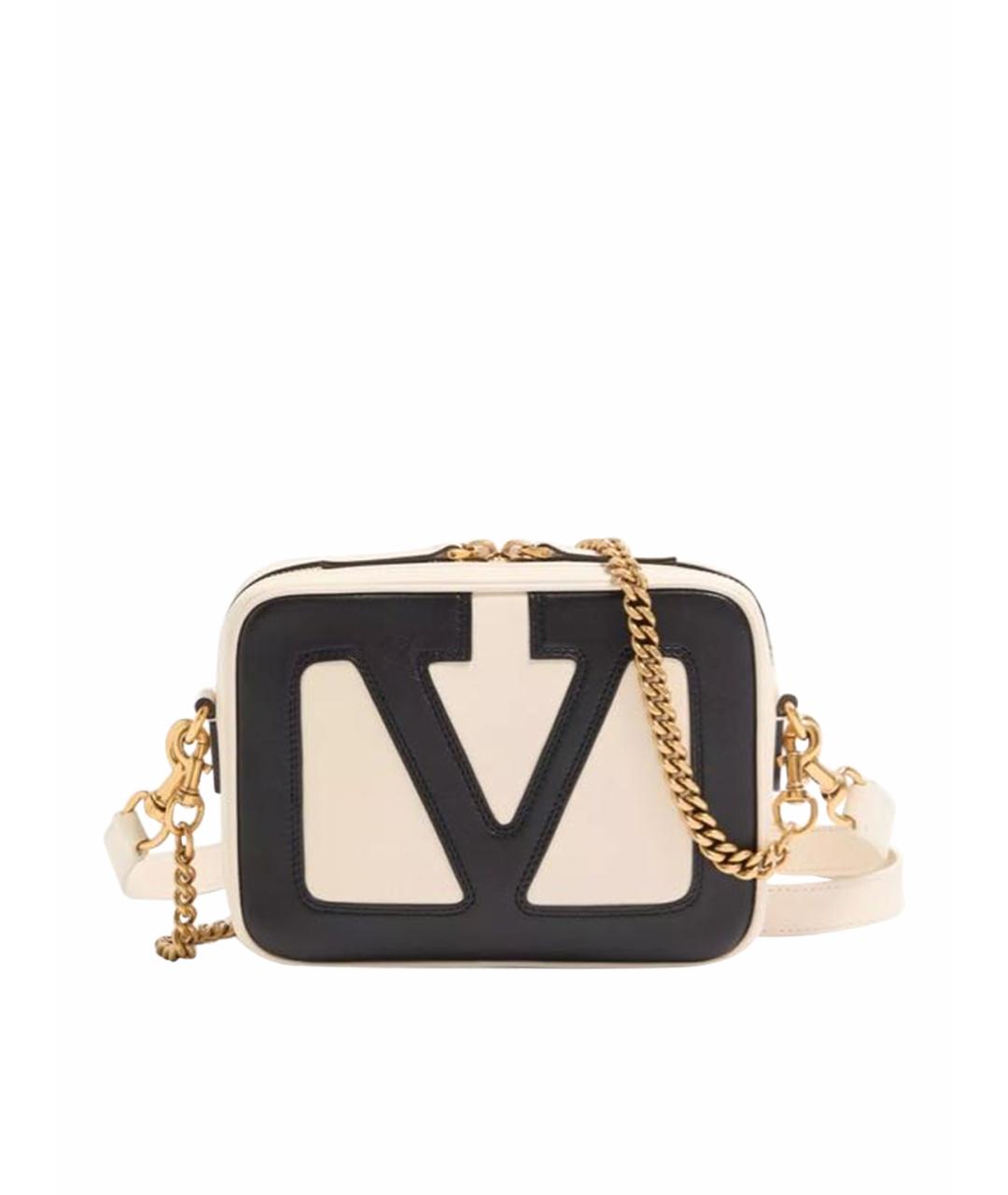 VALENTINO Бежевая кожаная поясная сумка, фото 1