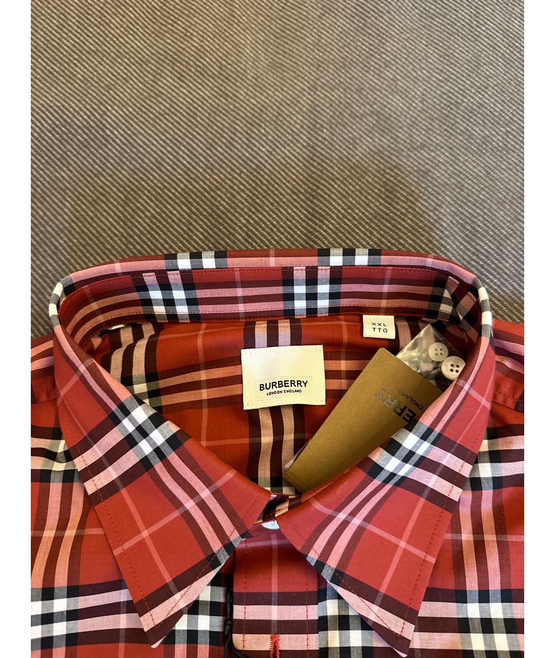 BURBERRY Хлопковая кэжуал рубашка, фото 2