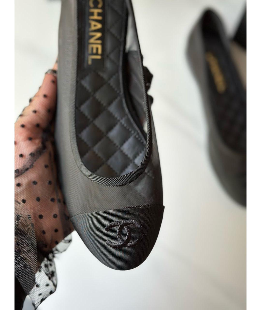 CHANEL Черные балетки, фото 3