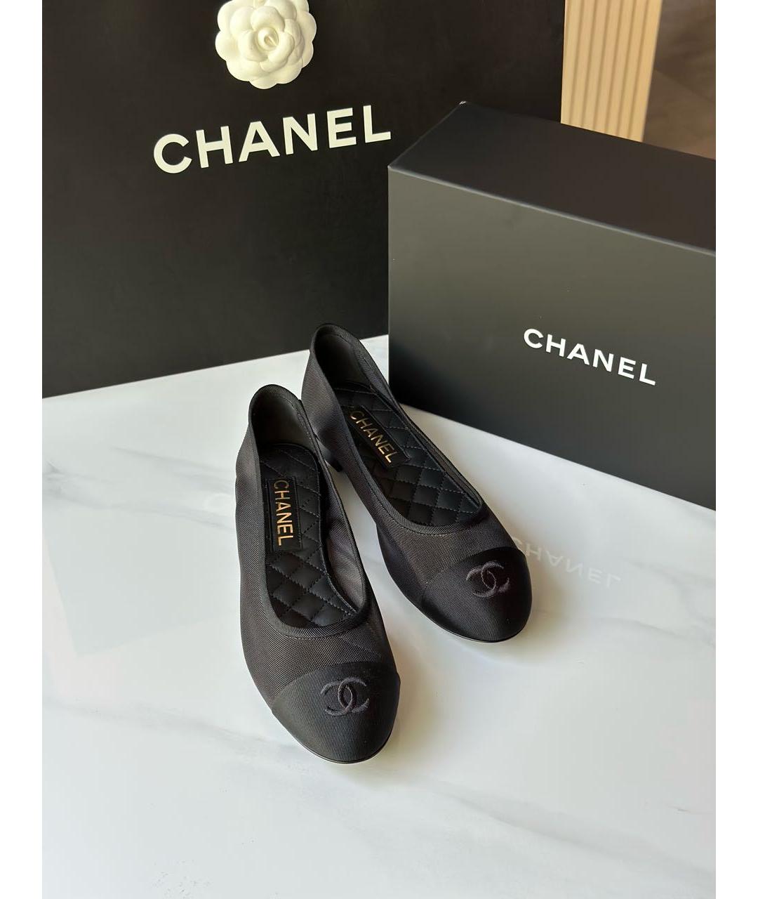 CHANEL Черные балетки, фото 5