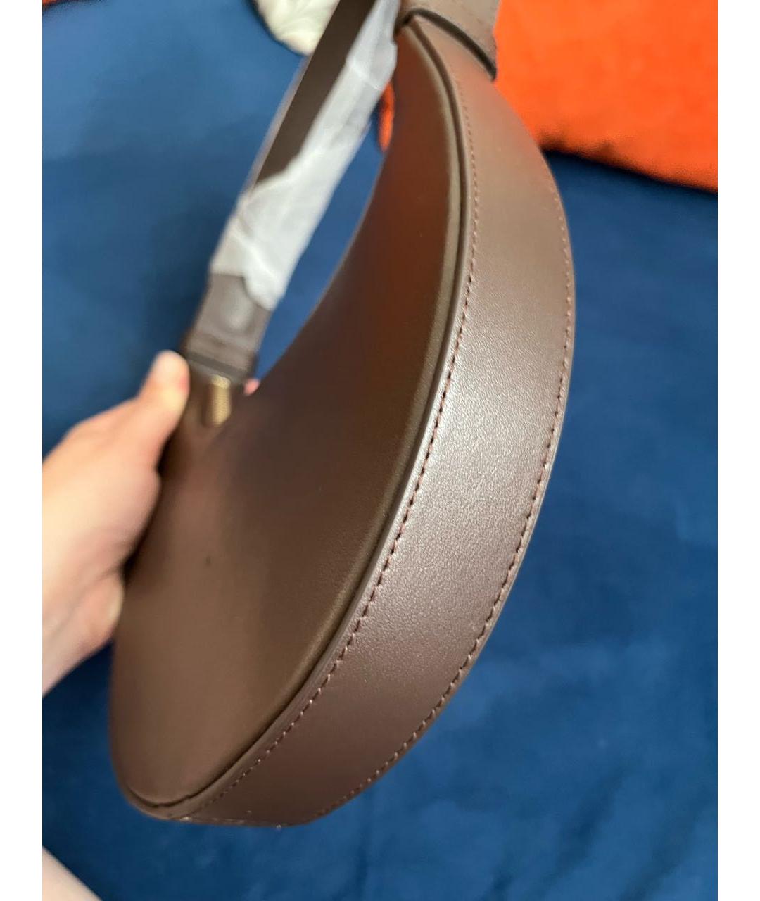 FURLA Коричневая кожаная сумка с короткими ручками, фото 5