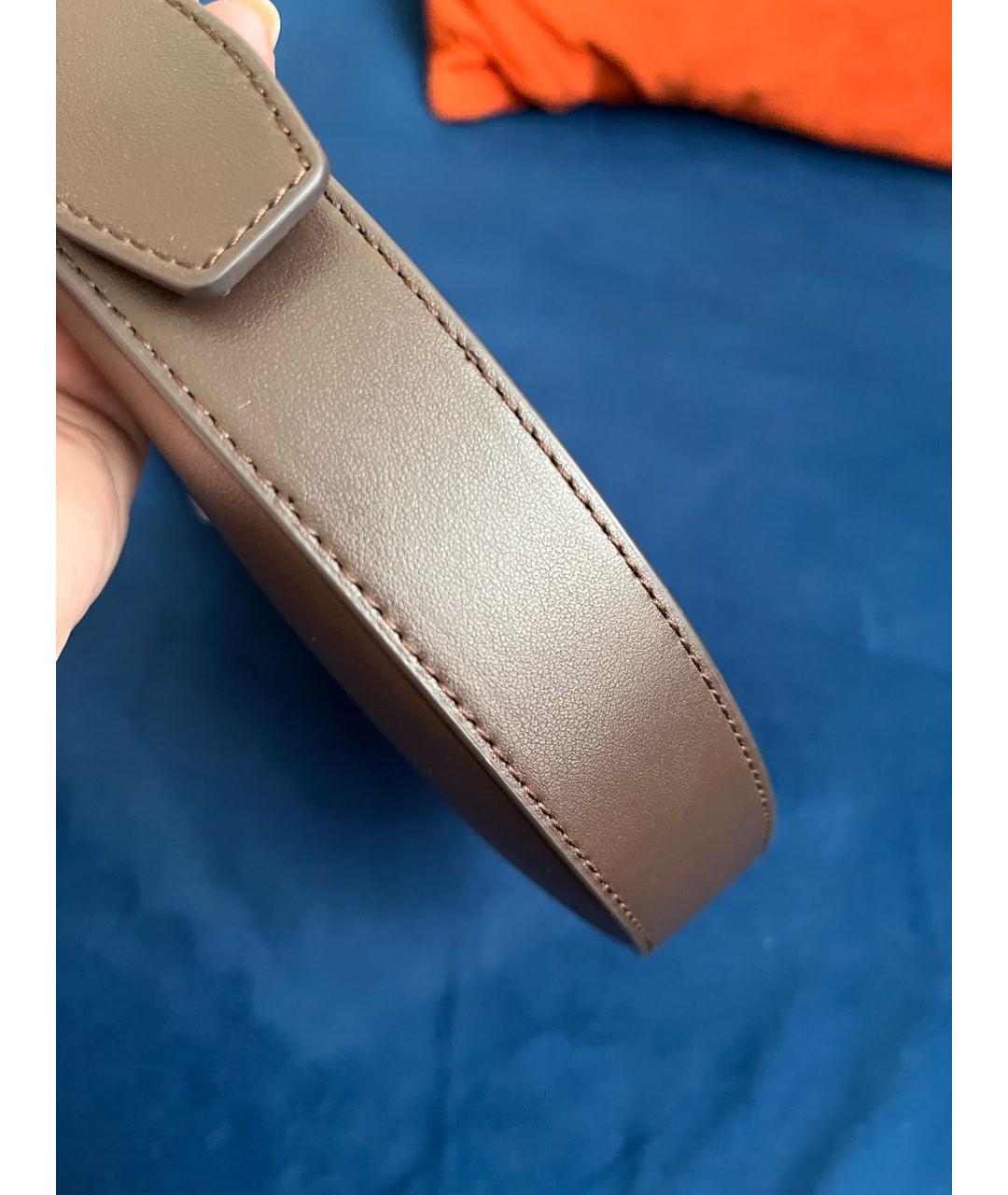 FURLA Коричневая кожаная сумка с короткими ручками, фото 3