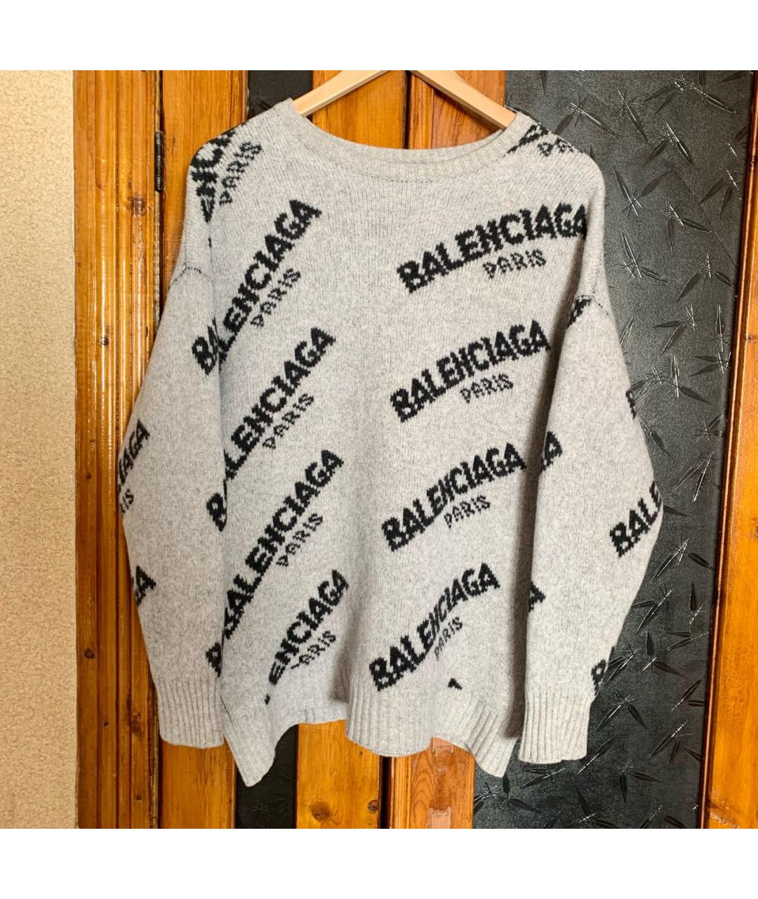 BALENCIAGA Серый шерстяной джемпер / свитер, фото 6