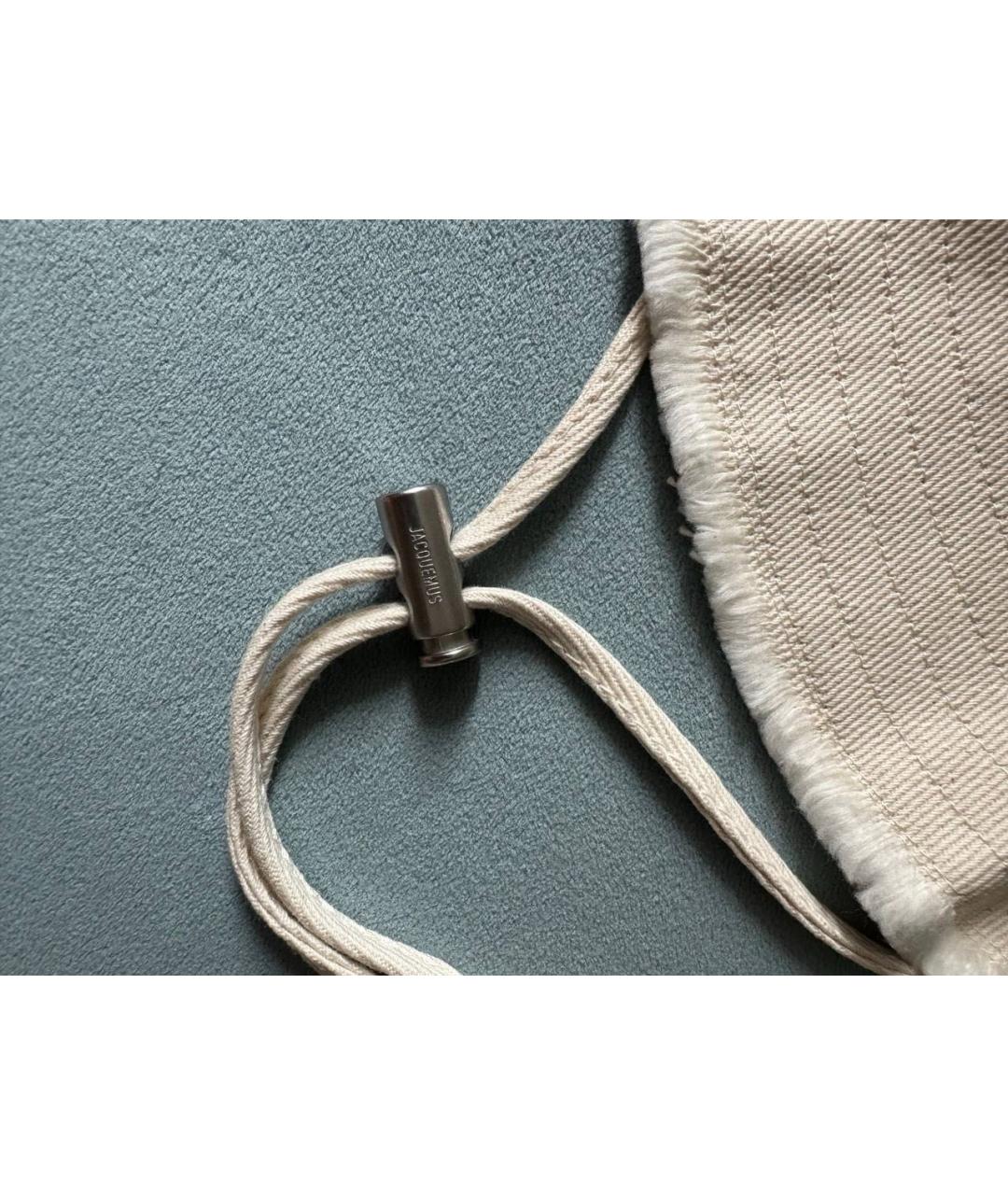 JACQUEMUS Бежевая хлопковая панама, фото 4