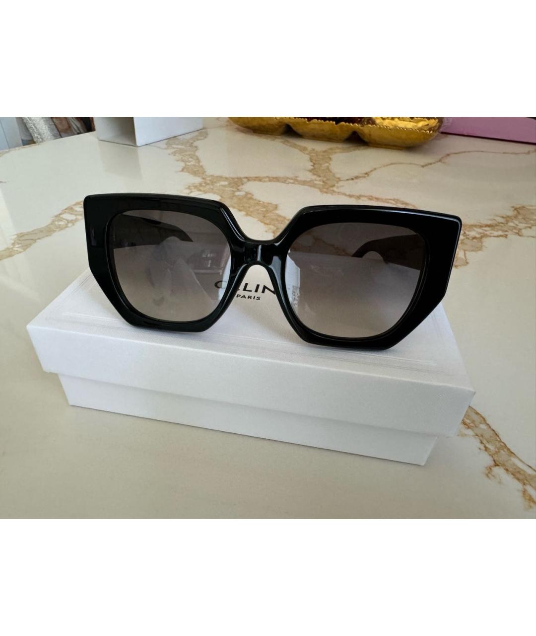 CELINE Черные пластиковые солнцезащитные очки, фото 7