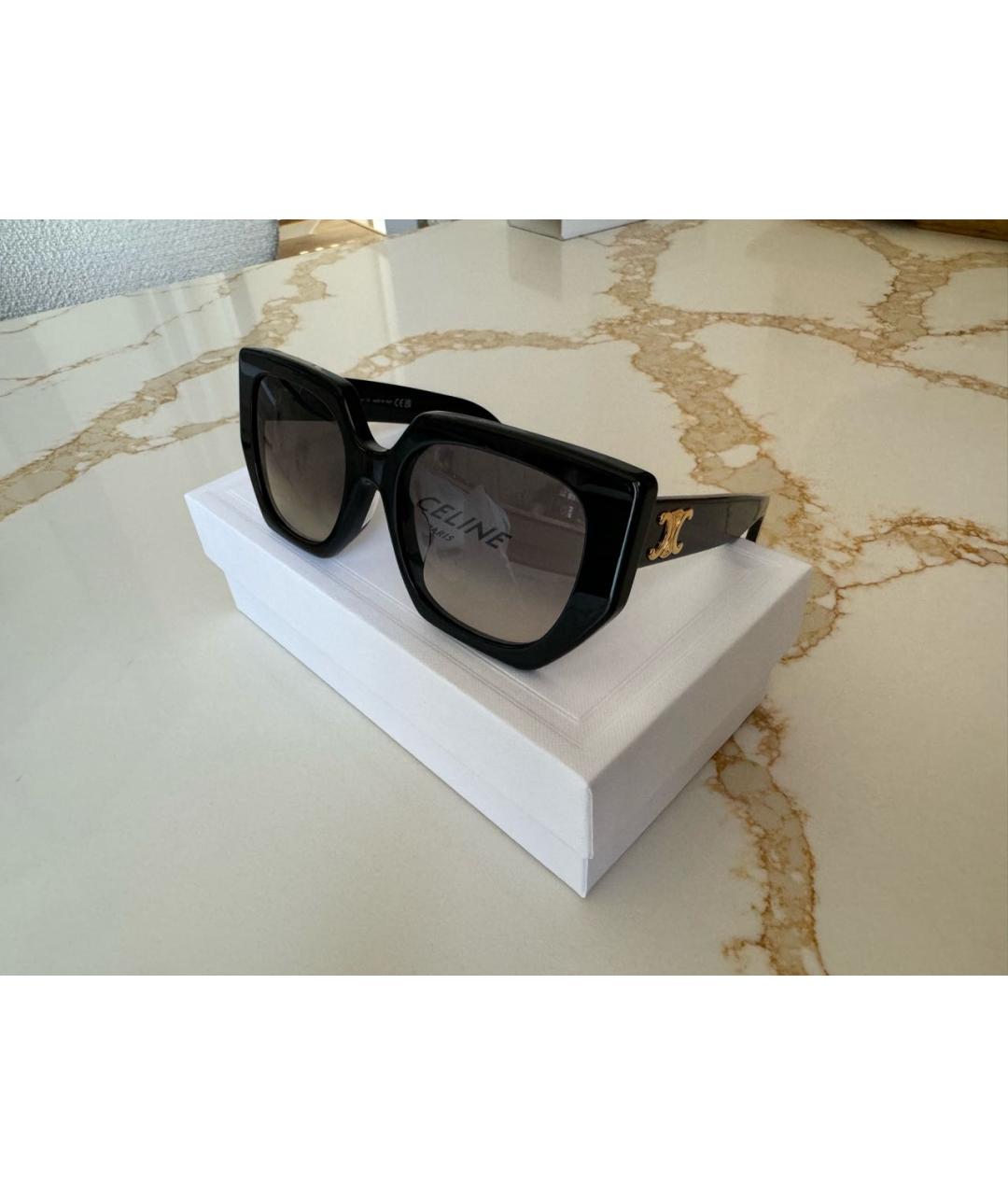 CELINE Черные пластиковые солнцезащитные очки, фото 2