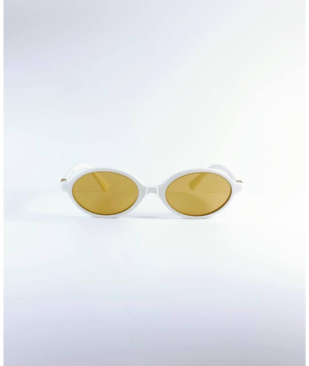 MIU MIU Белые пластиковые солнцезащитные очки, фото 4