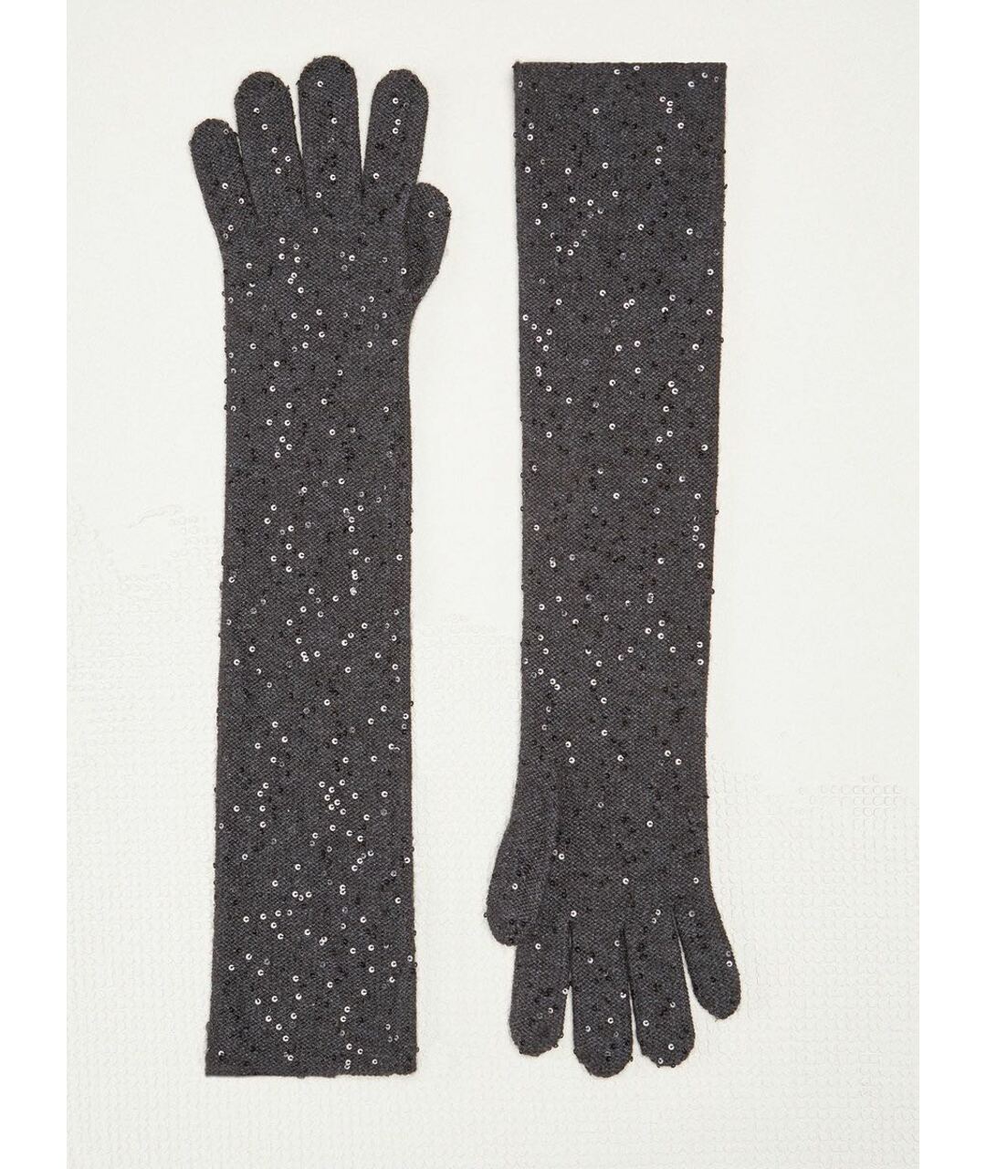 BRUNELLO CUCINELLI Антрацитовые кашемировые перчатки, фото 4