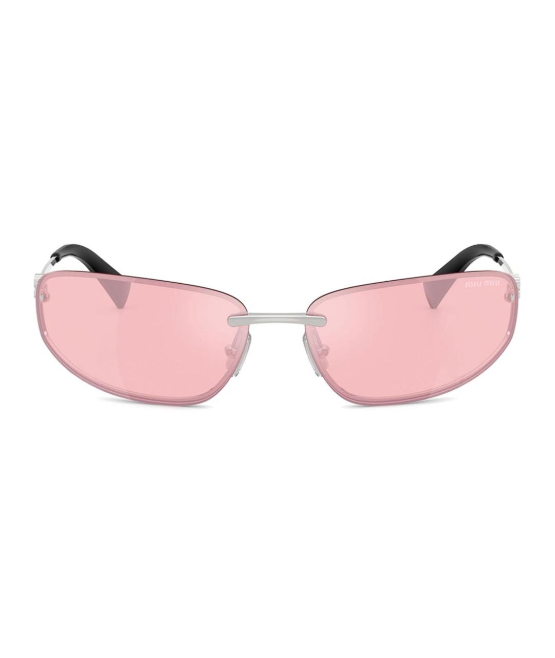 MIU MIU Розовые металлические солнцезащитные очки, фото 2
