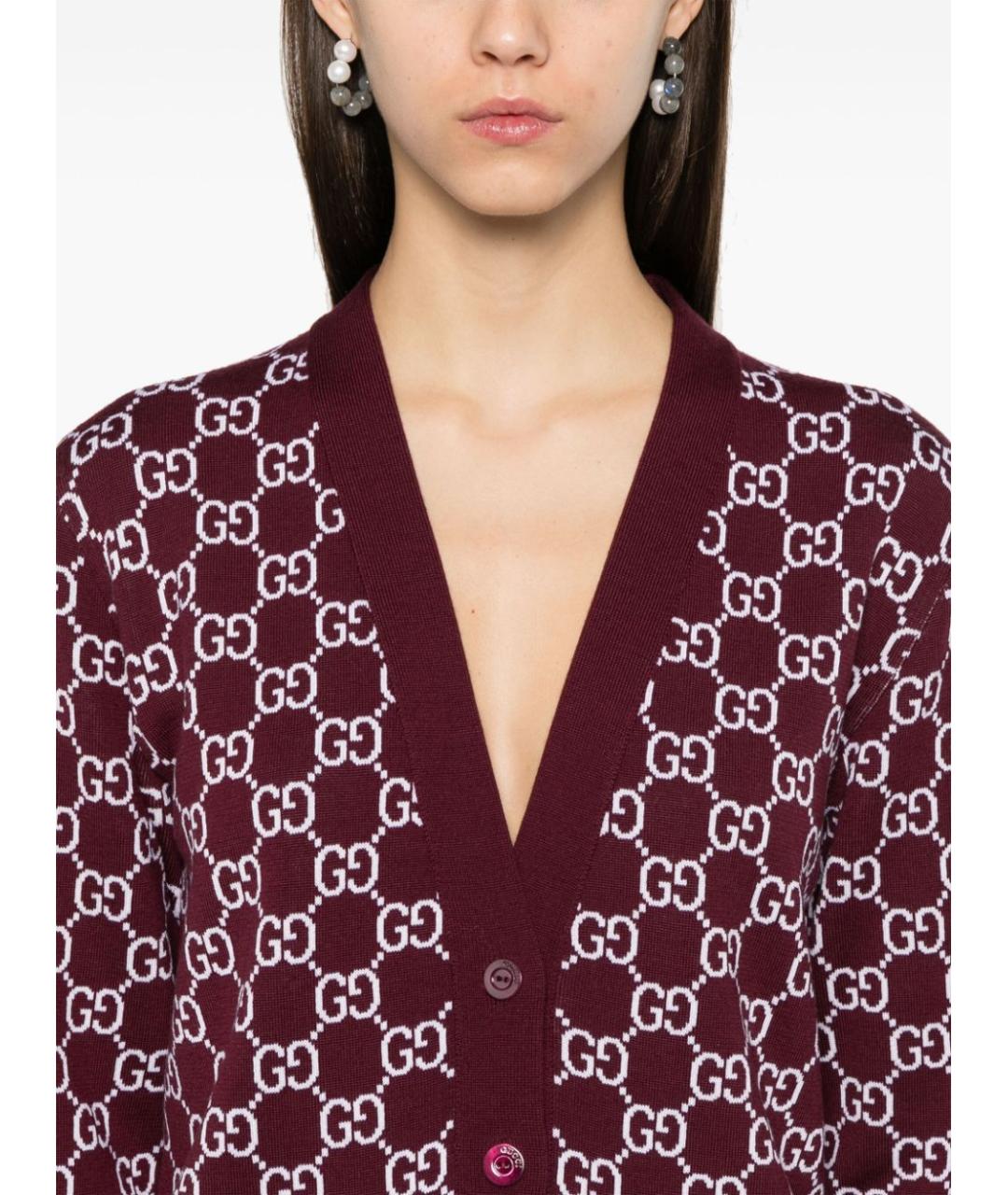GUCCI Мульти шерстяной кардиган, фото 4