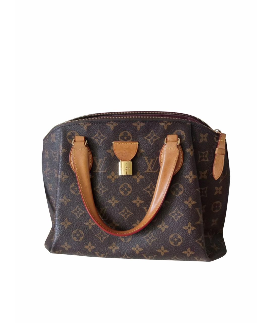 LOUIS VUITTON Коричневая кожаная сумка тоут, фото 1