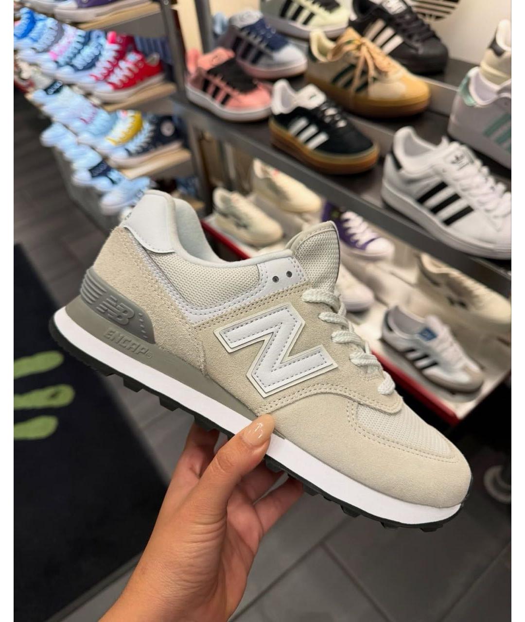 NEW BALANCE Серые замшевые кроссовки, фото 4