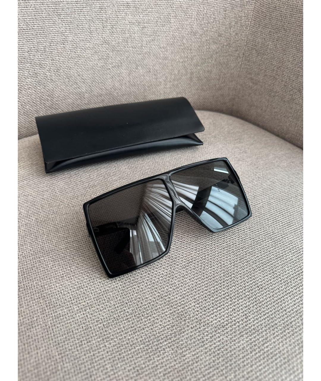 SAINT LAURENT Черные пластиковые солнцезащитные очки, фото 9