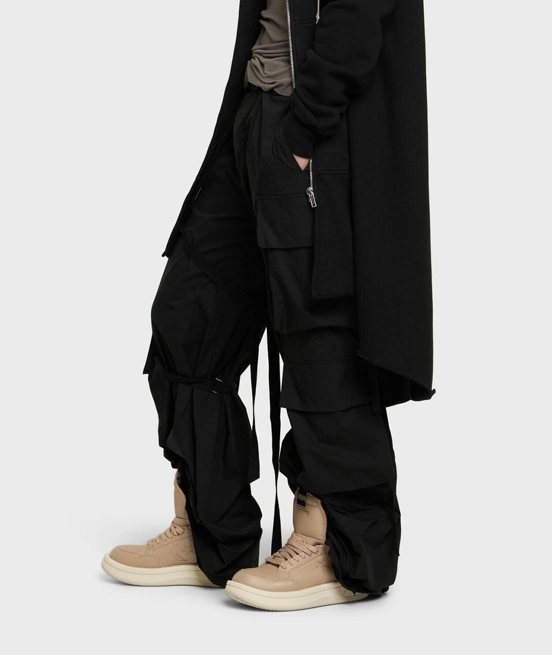 RICK OWENS Бежевые кожаные высокие кроссовки / кеды, фото 9