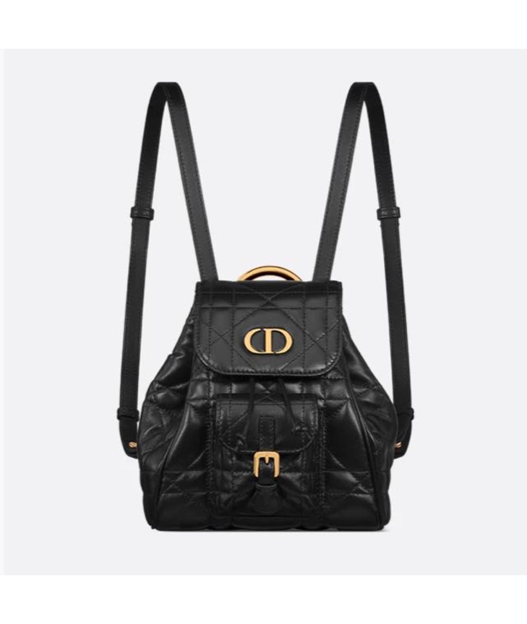 CHRISTIAN DIOR Черный кожаный рюкзак, фото 4