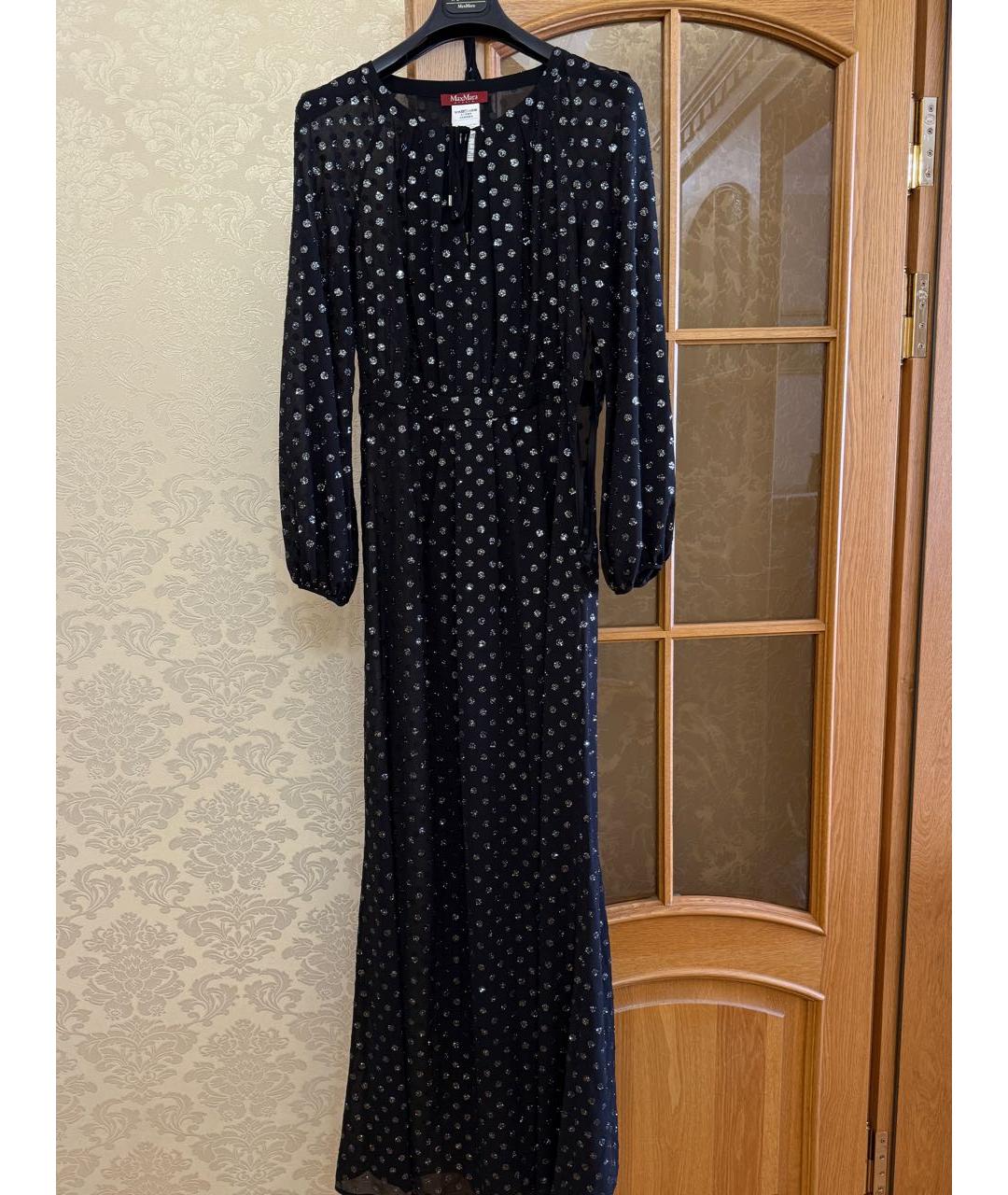 MAX MARA STUDIO Черное вискозное вечернее платье, фото 5