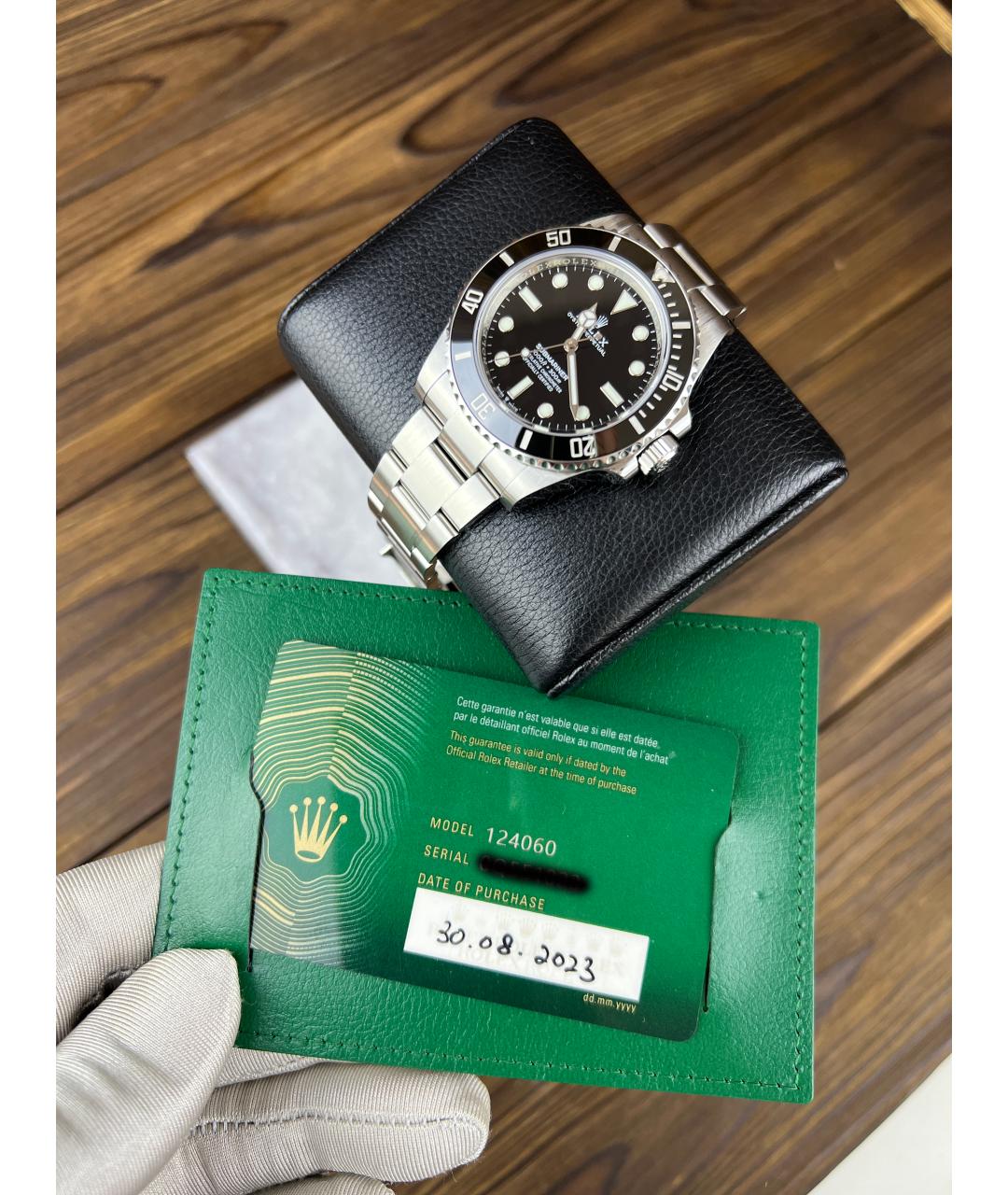 ROLEX Черные часы, фото 2