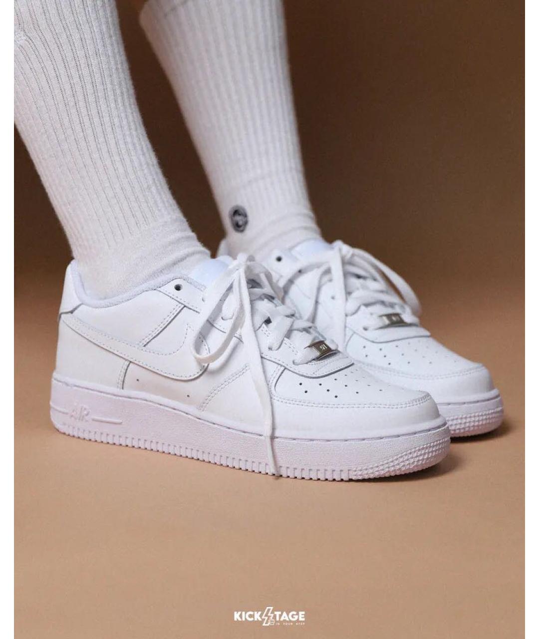 NIKE Белые кожаные кроссовки, фото 2
