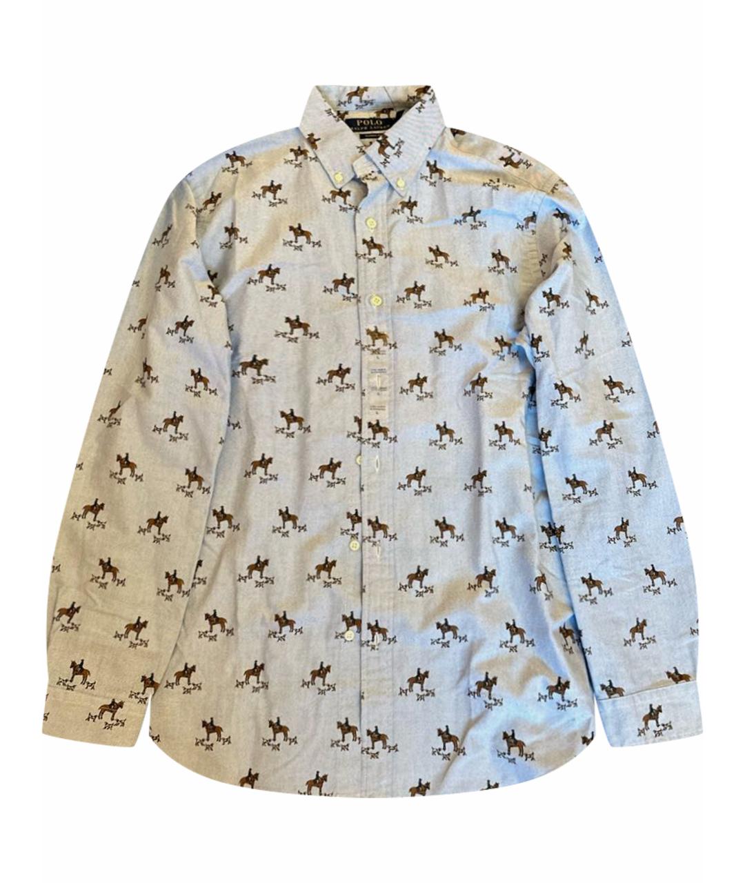 POLO RALPH LAUREN Голубая хлопковая кэжуал рубашка, фото 1