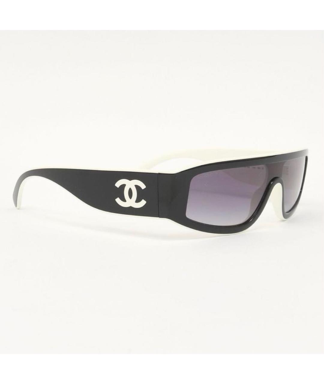 CHANEL Черные пластиковые солнцезащитные очки, фото 3