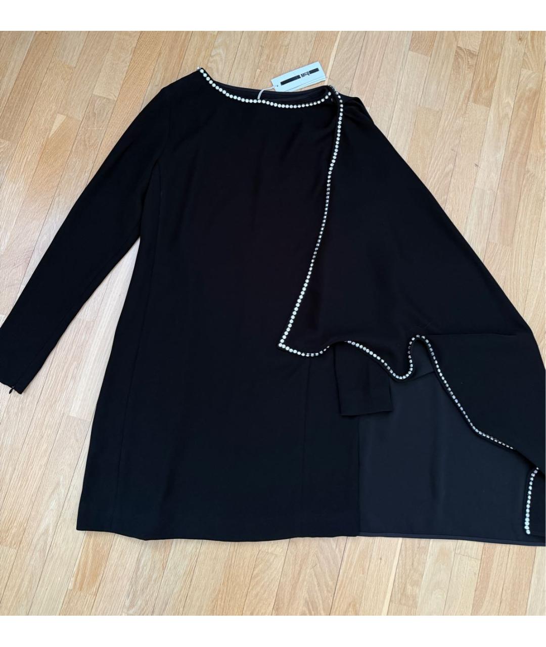 MCQ ALEXANDER MCQUEEN Черное вискозное коктейльное платье, фото 4