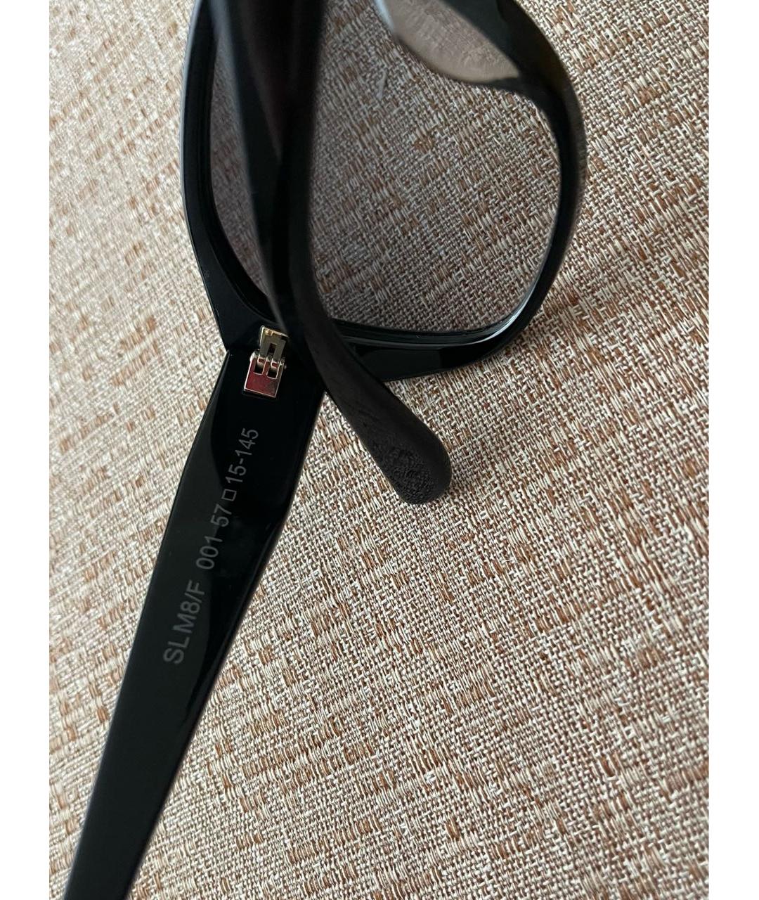 SAINT LAURENT Черные пластиковые солнцезащитные очки, фото 3