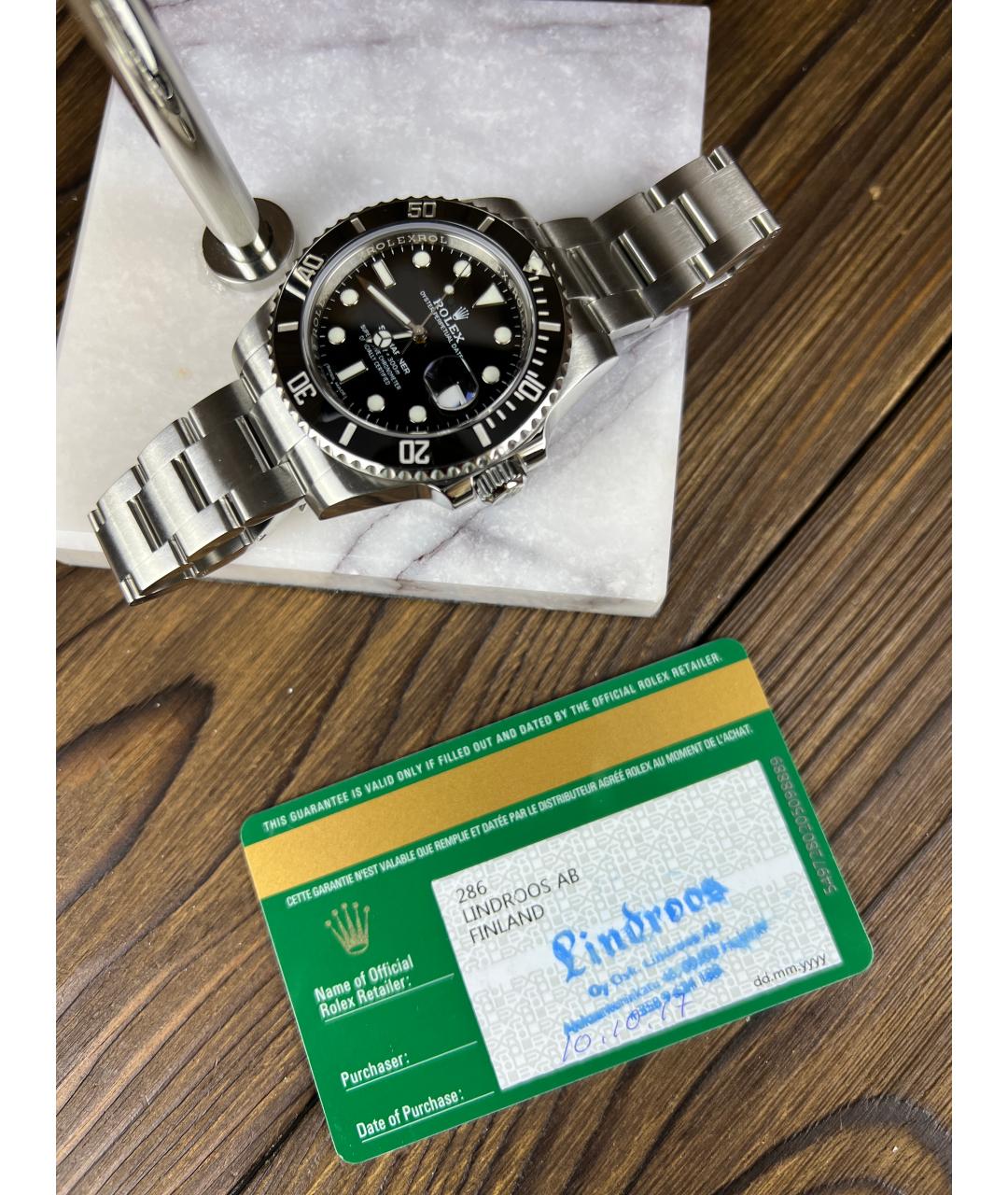 ROLEX Черные часы, фото 2