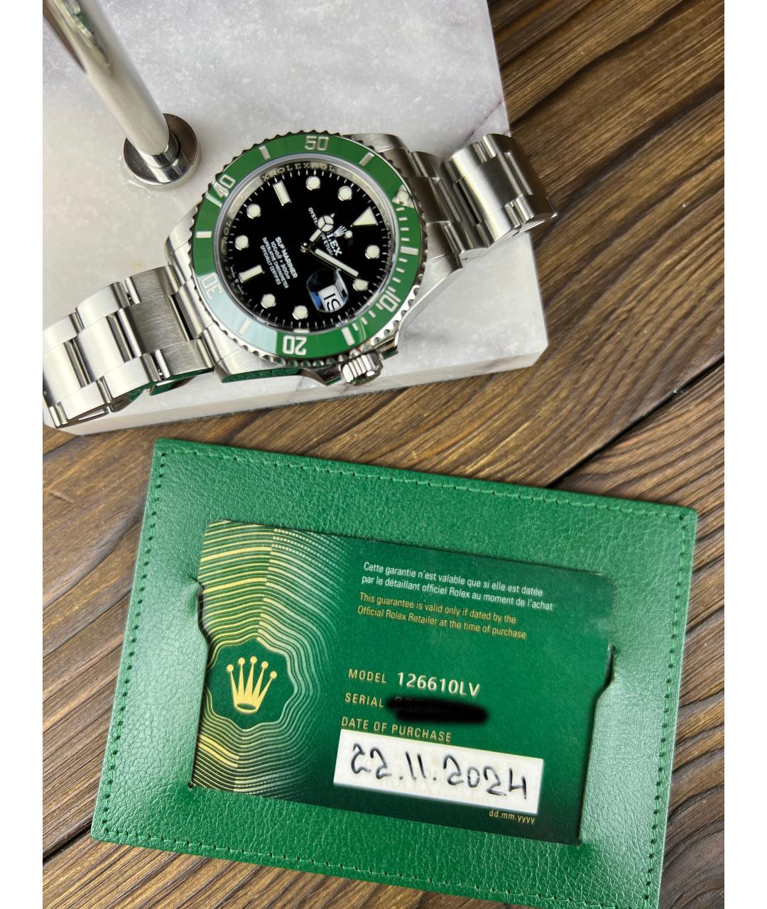 ROLEX Зеленые часы, фото 2