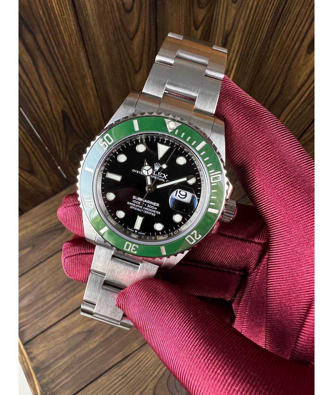 ROLEX Зеленые часы, фото 3