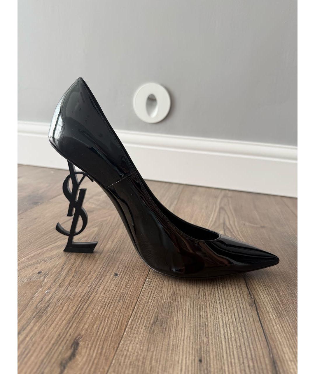 SAINT LAURENT Черные кожаные туфли, фото 9
