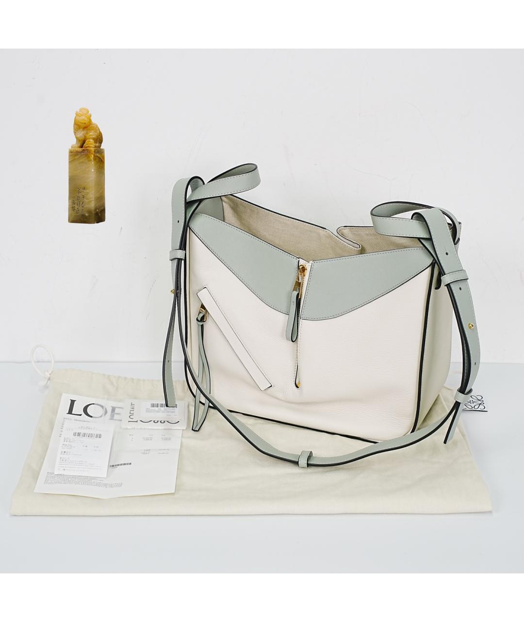 LOEWE Белая кожаная сумка тоут, фото 2