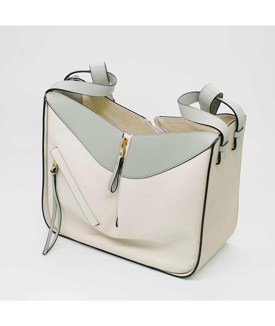 LOEWE Белая кожаная сумка тоут, фото 3