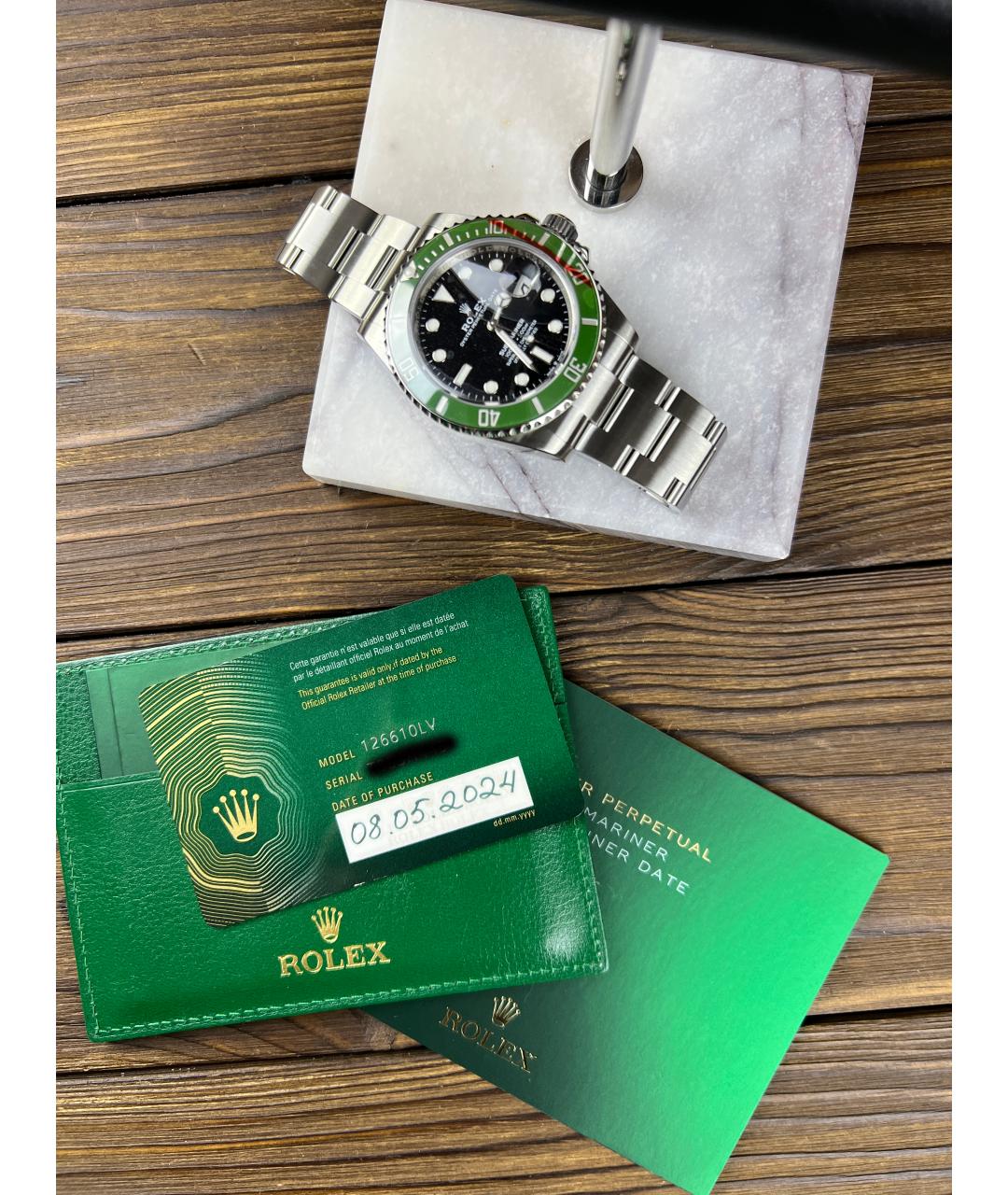 ROLEX Зеленые часы, фото 2