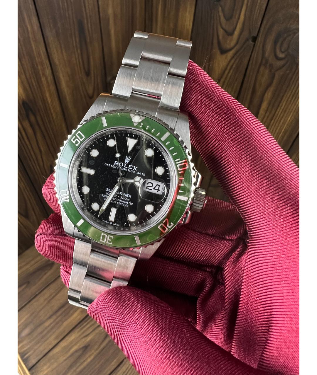 ROLEX Зеленые часы, фото 3