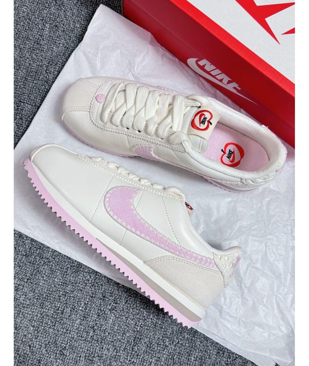 NIKE Белые кожаные кроссовки, фото 6
