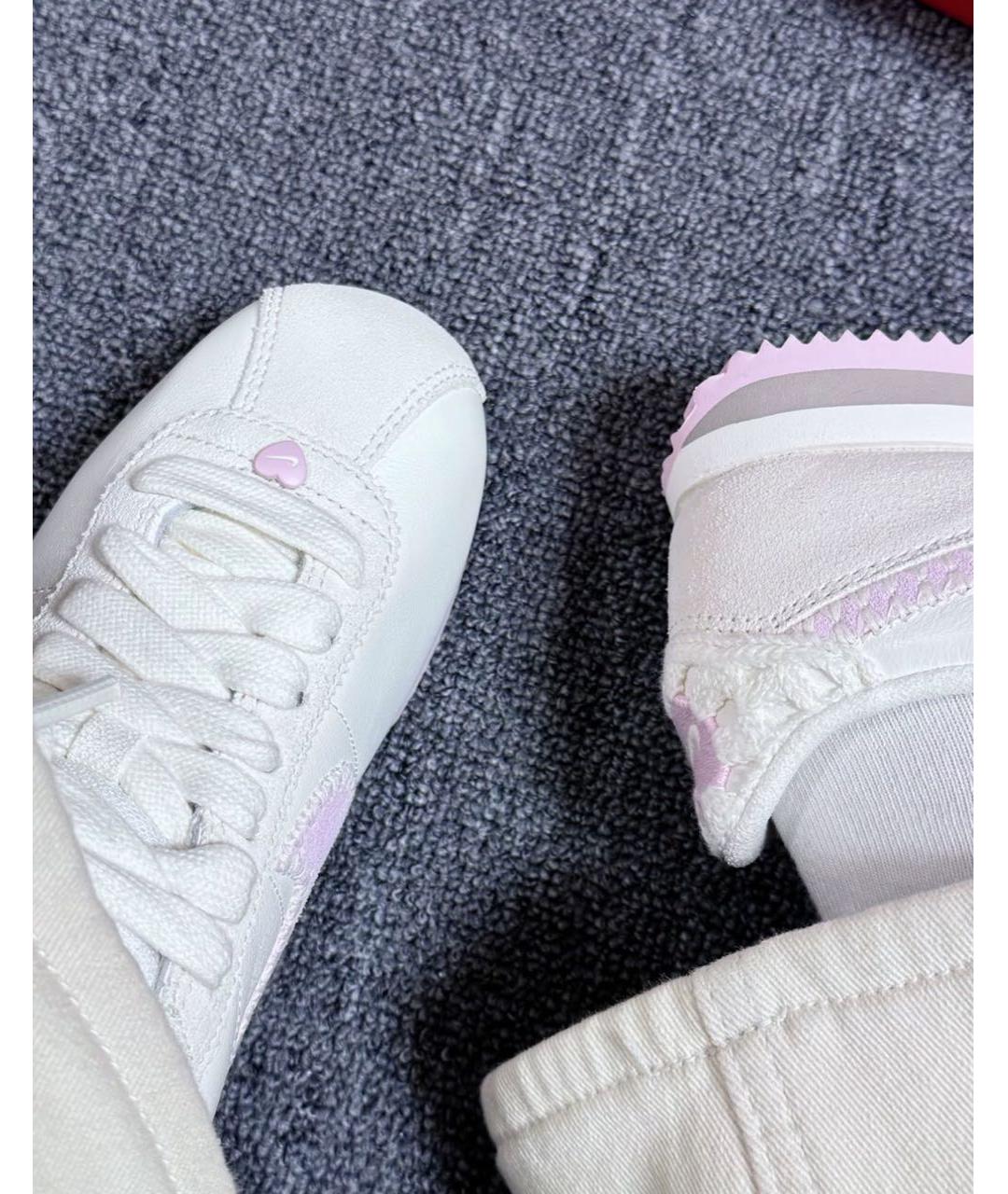 NIKE Белые кожаные кроссовки, фото 3
