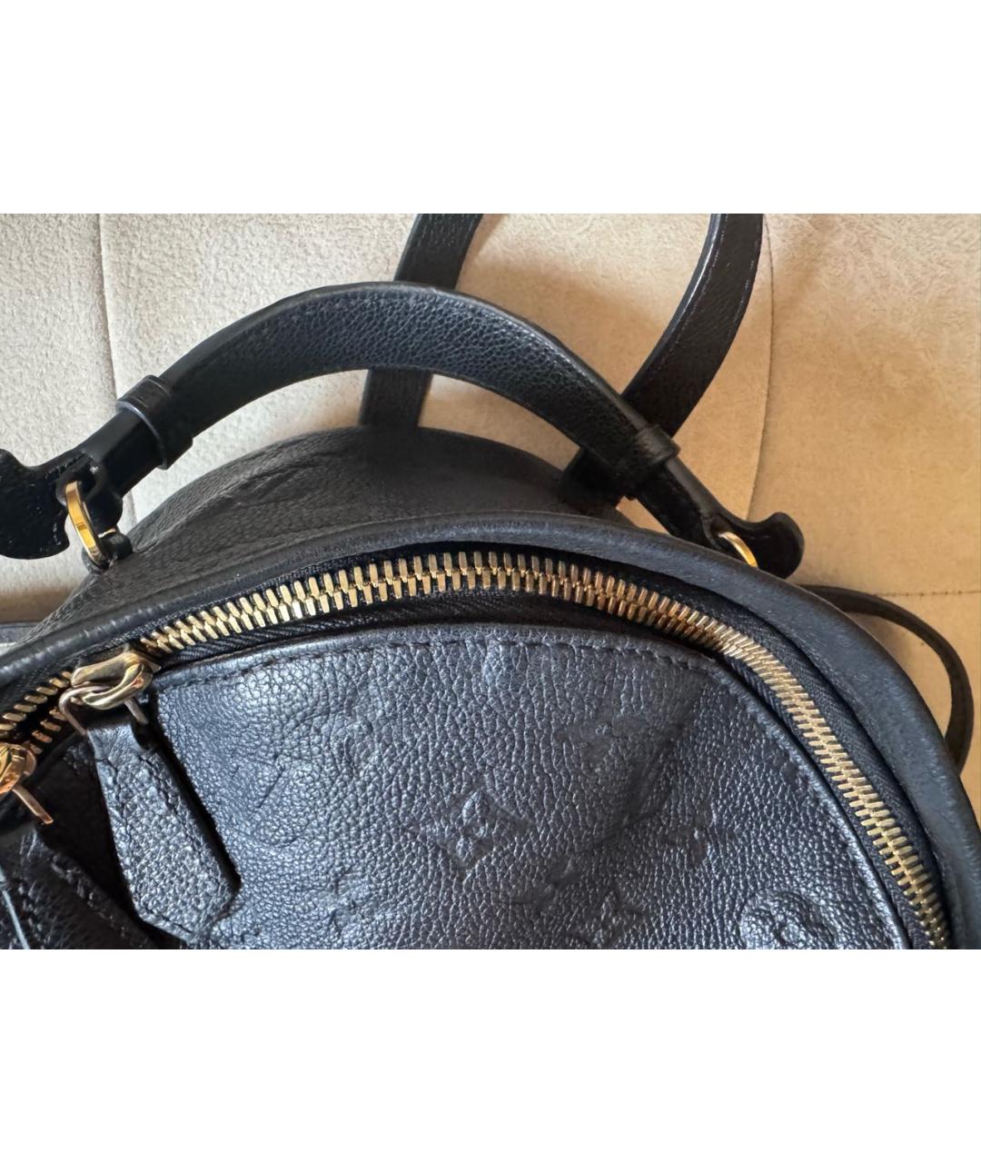 LOUIS VUITTON Черный кожаный рюкзак, фото 7