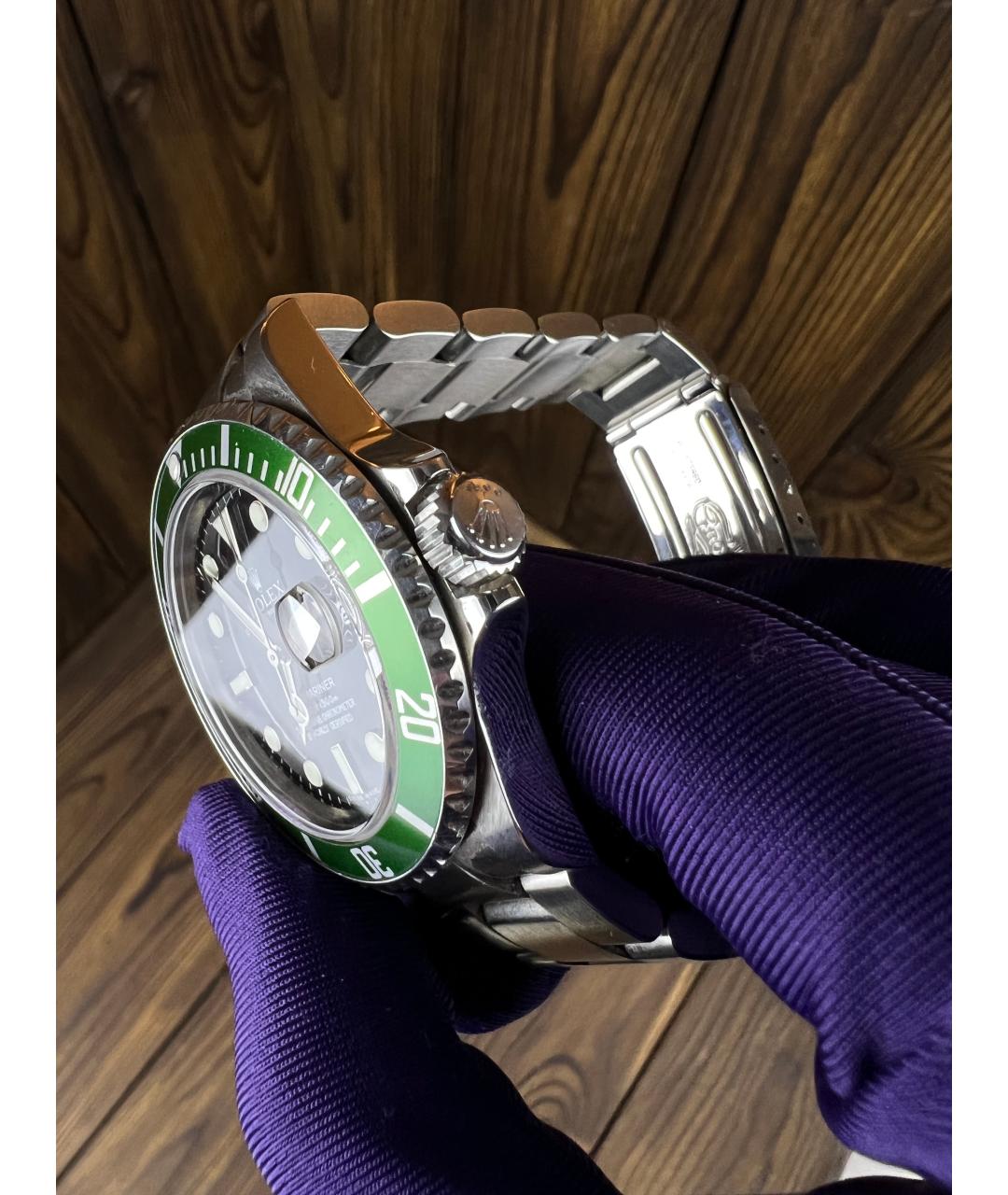 ROLEX Зеленые часы, фото 4