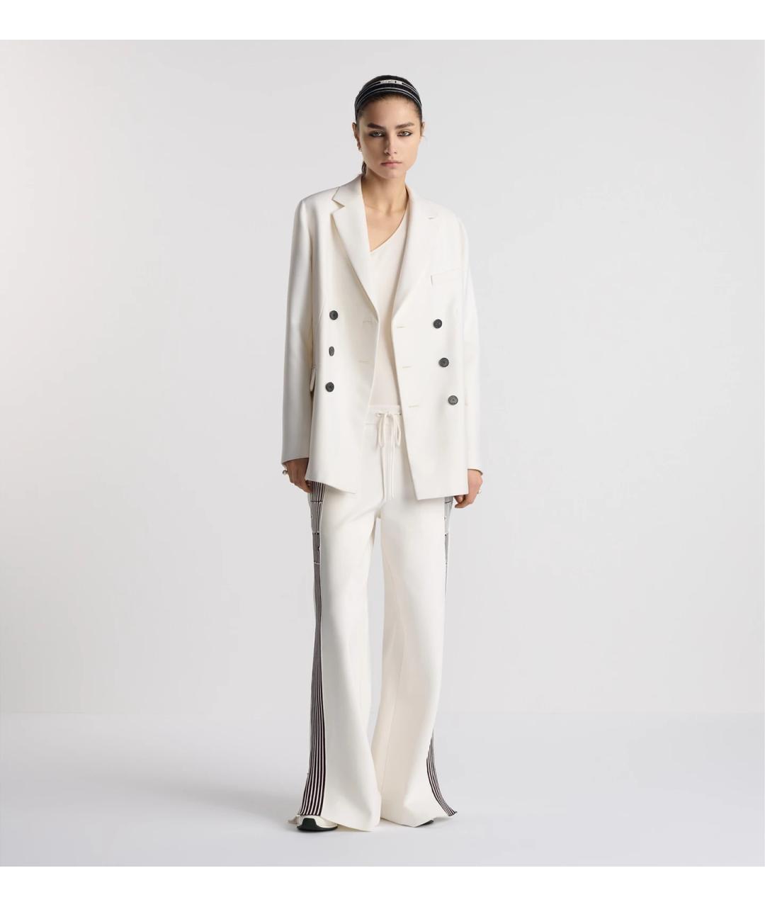 CHRISTIAN DIOR Белые брюки широкие, фото 3