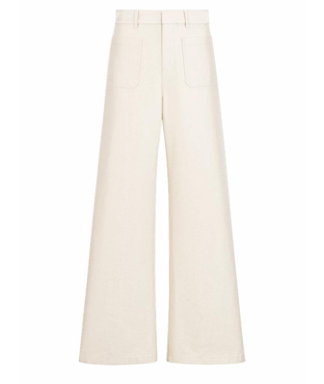CHRISTIAN DIOR Золотые хлопковые прямые джинсы, фото 1